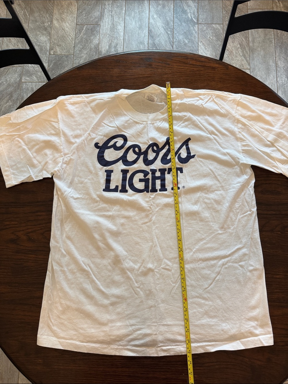 Vintage Coors Light White Logo Tee